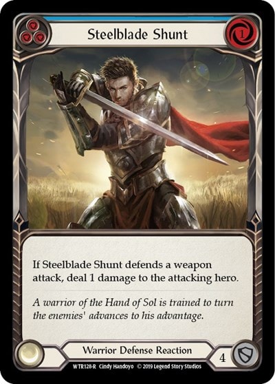 Steelblade Shunt Blue (WTR) #WTR128 Rare (Unlimited Edition Normal Lightly Played) Welcome to Rathe Flesh and Blood TCG: 2019