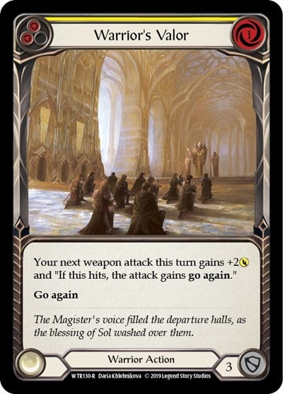 Warriors Valor Yellow (WTR) #WTR130 Rare (Unlimited Edition Normal Lightly Played) Welcome to Rathe Flesh and Blood TCG: 2019
