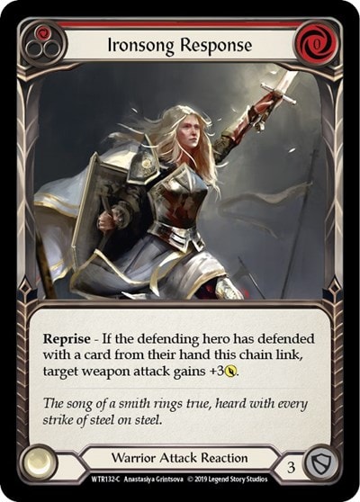 Ironsong Response Red (WTR) #WTR132 Common (Unlimited Edition Normal Lightly Played) Welcome to Rathe Flesh and Blood TCG: 2019