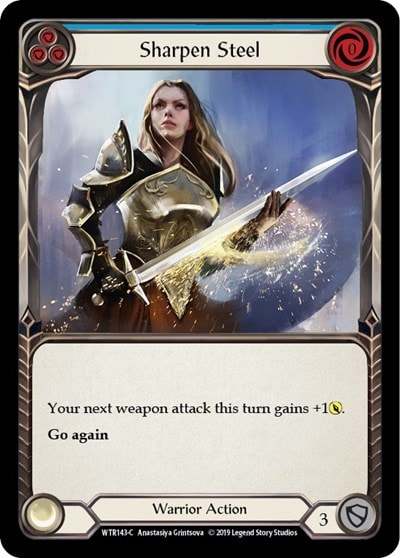 Sharpen Steel Blue (WTR) #WTR143 Common (Unlimited Edition Normal Lightly Played) Welcome to Rathe Flesh and Blood TCG: 2019