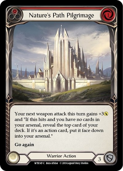 Natures Path Pilgrimage Red (WTR) #WTR147 Common (Unlimited Edition Normal Lightly Played) Welcome to Rathe Flesh and Blood TCG: 2019