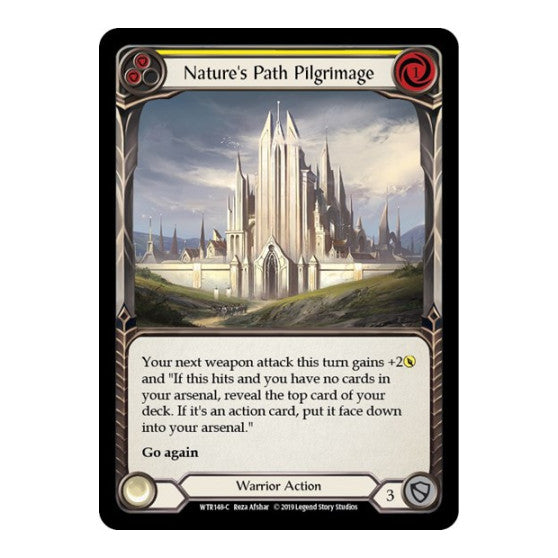 Nature's Path Pilgrimage (Yellow) (WTR) #WTR148 Common (Unlimited Edition Normal Lightly Played) Welcome to Rathe Flesh and Blood TCG: 2019