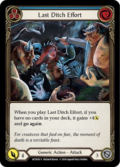 Last Ditch Effort (WTR) #WTR161 Super Rare (Unlimited Edition Normal Lightly Played) Welcome to Rathe Flesh and Blood TCG: 2019