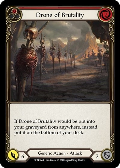 Drone of Brutality Red (WTR) #WTR164 Rare Welcome to Rathe Flesh and Blood TCG: 2019