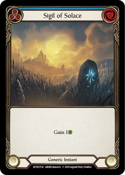 Sigil of Solace Blue (WTR) #WTR175 Rare (Unlimited Edition Rainbow Foil Near Mint) Welcome to Rathe Flesh and Blood TCG: 2019