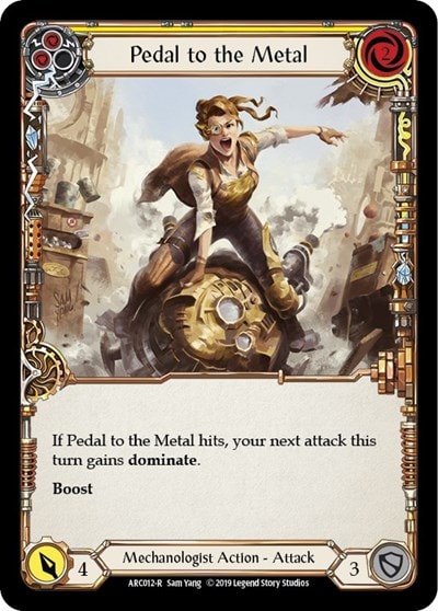 Pedal to the Metal Yellow (ARC) #ARC012 Rare Arcane Rising Flesh and Blood TCG: 2020