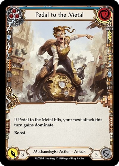 Pedal to the Metal Blue (ARC) #ARC013 Rare (Unlimited Edition Normal Lightly Played) Arcane Rising Flesh and Blood TCG: 2020