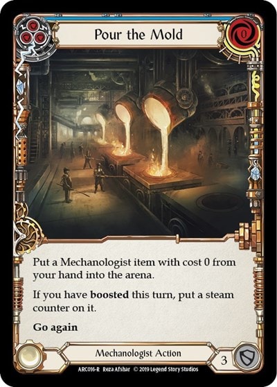 Pour the Mold Blue (ARC) #ARC016 Rare (Unlimited Edition Normal Lightly Played) Arcane Rising Flesh and Blood TCG: 2020