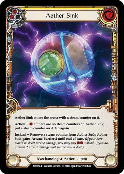 2020 Flesh & Blood TCG: Arcane Rising (ARC) - Aether Sink (#ARC017, Rare)