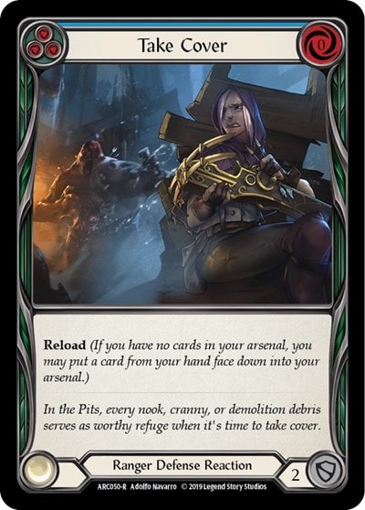 Take Cover Blue (ARC) #ARC050 Rare (Unlimited Edition Normal Lightly Played) Arcane Rising Flesh and Blood TCG: 2020