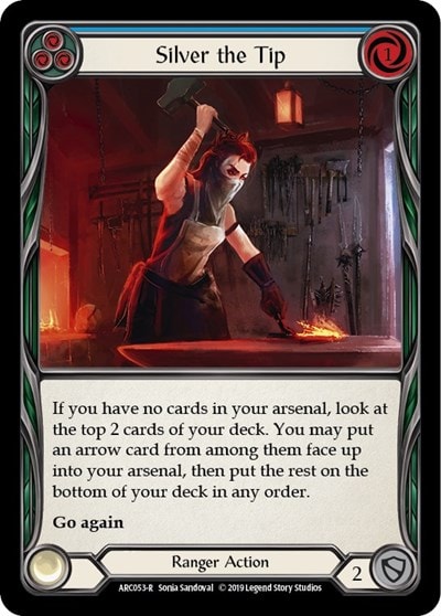 Silver the Tip Blue (ARC) #ARC053 Rare (Unlimited Edition Normal Lightly Played) Arcane Rising Flesh and Blood TCG: 2020