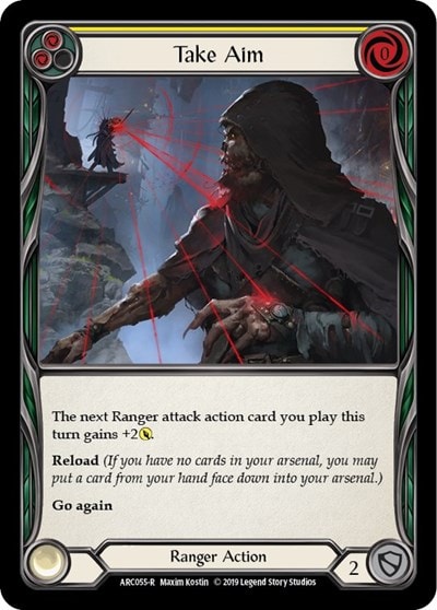 Take Aim Yellow (ARC) #ARC055 Rare (Unlimited Edition Normal Lightly Played) Arcane Rising Flesh and Blood TCG: 2020