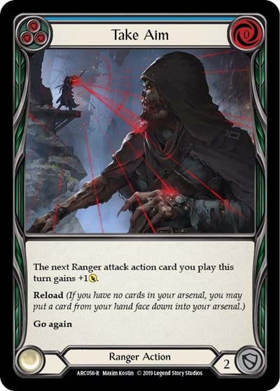 Take Aim Blue (ARC) #ARC056 Rare (Unlimited Edition Normal Lightly Played) Arcane Rising Flesh and Blood TCG: 2020