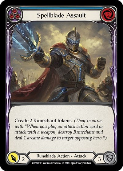 Spellblade Assault Blue (ARC) #ARC087 Rare Arcane Rising Flesh and Blood TCG: 2020