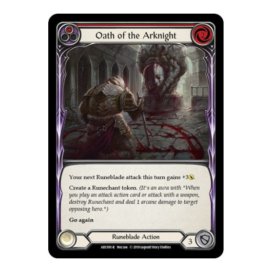 Oath of the Arknight (Red) (ARC) #ARC091 Rare (Unlimited Edition Normal Lightly Played) Arcane Rising Flesh and Blood TCG: 2020