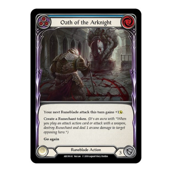 Oath of the Arknight (Blue) (ARC) #ARC093 Rare (Unlimited Edition Normal Lightly Played) Arcane Rising Flesh and Blood TCG: 2020