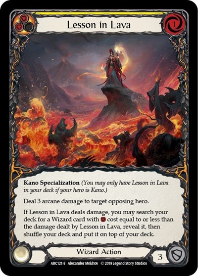 Lesson in Lava (ARC) #ARC121 Super Rare (Unlimited Edition Normal Lightly Played) Arcane Rising Flesh and Blood TCG: 2020