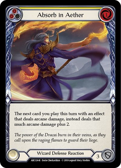 2020 Flesh & Blood TCG: Arcane Rising (ARC) - Absorb in Aether Yellow (#ARC124, Rare)