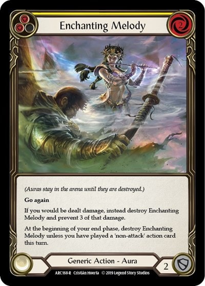 Enchanting Melody Yellow (ARC) #ARC168 Rare (Unlimited Edition Normal Lightly Played) Arcane Rising Flesh and Blood TCG: 2020