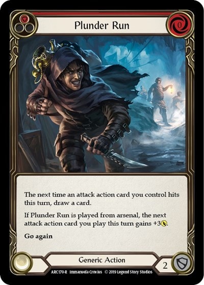 Plunder Run Red (ARC) #ARC170 Rare Arcane Rising Flesh and Blood TCG: 2020