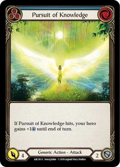 Pursuit of Knowledge (ARC) #ARC161 Super Rare (Unlimited Edition Normal Lightly Played) Arcane Rising Flesh and Blood TCG: 2020