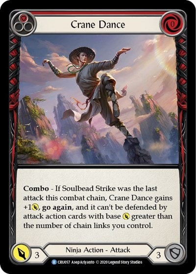 Crane Dance Red (CRU) #CRU057 Rare (Unlimited Edition Normal Lightly Played) Crucible of War Flesh and Blood TCG: 2020