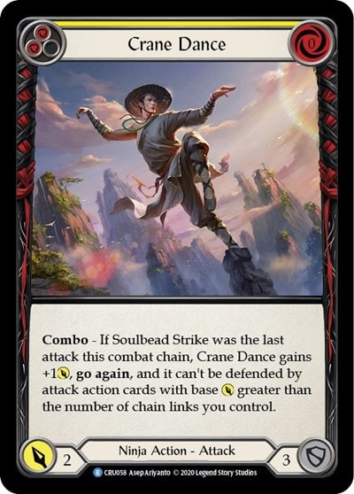 Crane Dance Yellow (CRU) #CRU058 Rare (Unlimited Edition Normal Lightly Played) Crucible of War Flesh and Blood TCG: 2020