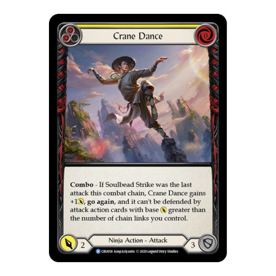 Crane Dance (Yellow) (CRU) #CRU058 Rare (Unlimited Edition Normal Lightly Played) Crucible of War Flesh and Blood TCG: 2020