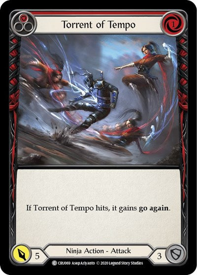 2020 Flesh & Blood TCG: Crucible of War (CRU) - Torrent of Tempo Red (#CRU069, Common)