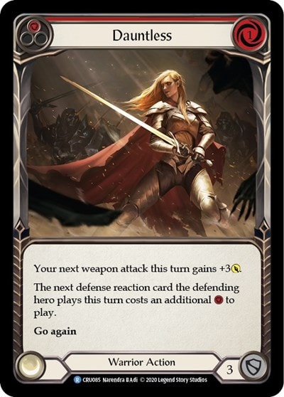 Dauntless Red (CRU) #CRU085 Rare (Unlimited Edition Normal Lightly Played) Crucible of War Flesh and Blood TCG: 2020