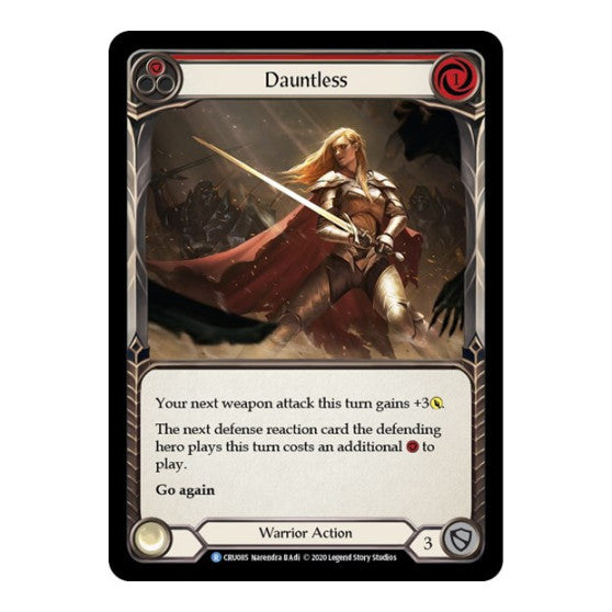 Dauntless (Red) (CRU) #CRU085 Rare (Unlimited Edition Normal Lightly Played) Crucible of War Flesh and Blood TCG: 2020