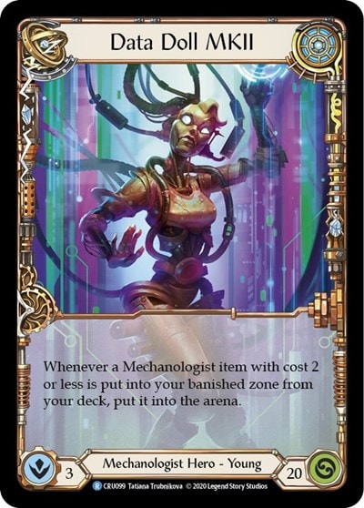 Data Doll MKII (CRU) #CRU099 Rare (Unlimited Edition Normal Lightly Played) Crucible of War Flesh and Blood TCG: 2020