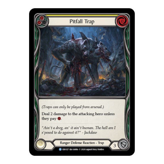 Pitfall Trap (CRU) #CRU127 Rare (Unlimited Edition Normal Lightly Played) Crucible of War Flesh and Blood TCG: 2020