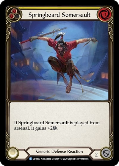 Springboard Somersault (CRU) #CRU187 Rare (Unlimited Edition Normal Lightly Played) Crucible of War Flesh and Blood TCG: 2020