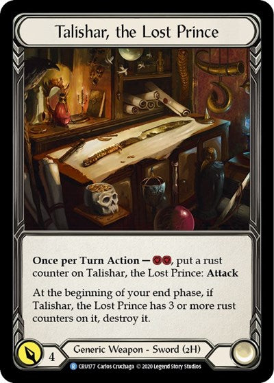 Talishar the Lost Prince (CRU) #CRU177 Rare (Unlimited Edition Rainbow Foil Near Mint) Crucible of War Flesh & Blood TCG: 2020