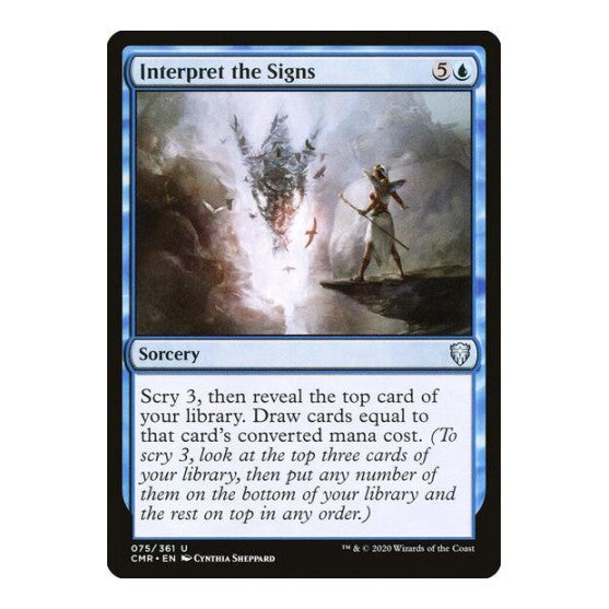 Interpret the Signs (CMR) #75 Uncommon (Lightly Played) Commander Legends Magic: The Gathering: 2020