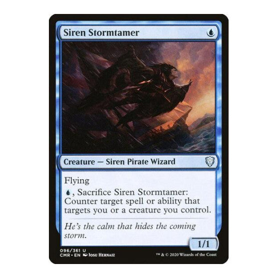 Siren Stormtamer (CMR) #96 Uncommon (Lightly Played) Commander Legends Magic: The Gathering: 2020