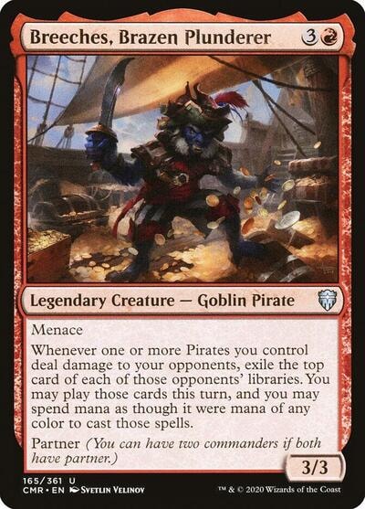 Breeches Brazen Plunderer (CMR) #165 Uncommon (Lightly Played) Commander Legends Magic: The Gathering: 2020