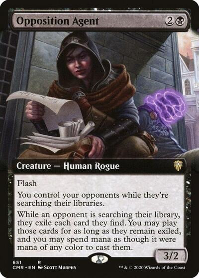 Opposition Agent Extended Art (CMR) #651 Rare (Near Mint) Commander Legends Magic: The Gathering: 2020