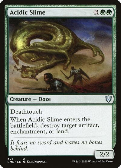 Acidic Slime (CMR) #421 Uncommon (Lightly Played) Commander Legends Magic: The Gathering: 2020