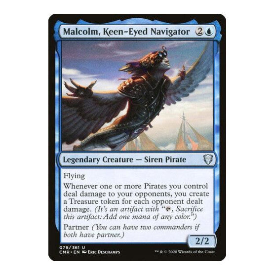 Malcolm, Keen-Eyed Navigator (CMR) #79 Uncommon (Lightly Played) Commander Legends Magic: The Gathering: 2020