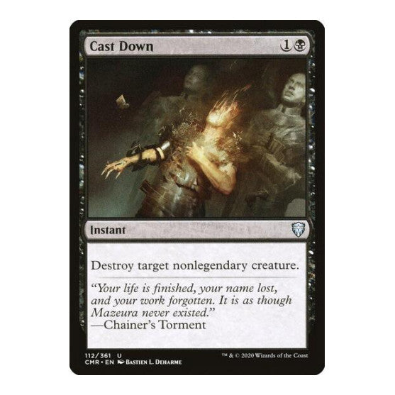 Cast Down (CMR) #112 Uncommon (Lightly Played) Commander Legends Magic: The Gathering: 2020