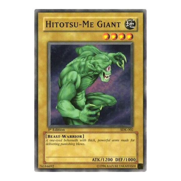 Hitotsu-Me Giant (SDK) #SDK-002 Common (Unlimited Damaged) Starter Deck: Kaiba YuGiOh: 2002