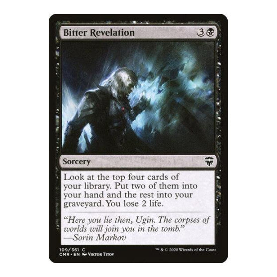 Bitter Revelation (CMR) #109 Common Commander Legends Magic: The Gathering: 2020