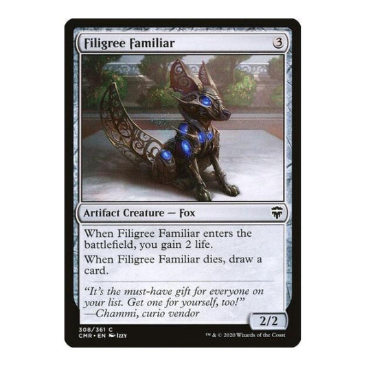 Filigree Familiar (CMR) #308 Common (Lightly Played) Commander Legends Magic: The Gathering: 2020