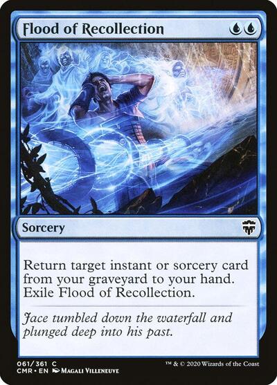 Flood of Recollection (CMR) #61 Common (Lightly Played) Commander Legends Magic: The Gathering: 2020