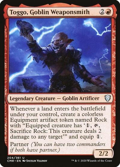 Toggo Goblin Weaponsmith (CMR) #204 Uncommon (Lightly Played) Commander Legends Magic: The Gathering: 2020