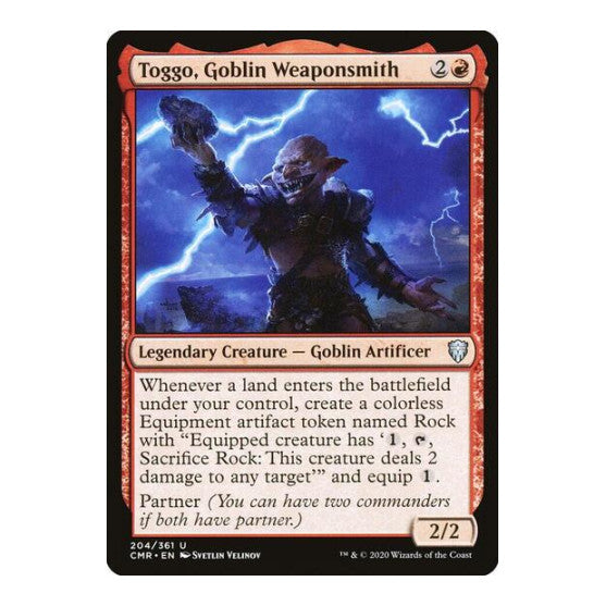 Toggo, Goblin Weaponsmith (CMR) #204 Uncommon (Lightly Played) Commander Legends Magic: The Gathering: 2020