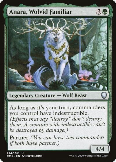 Anara Wolvid Familiar (CMR) #214 Uncommon (Lightly Played) Commander Legends Magic: The Gathering: 2020