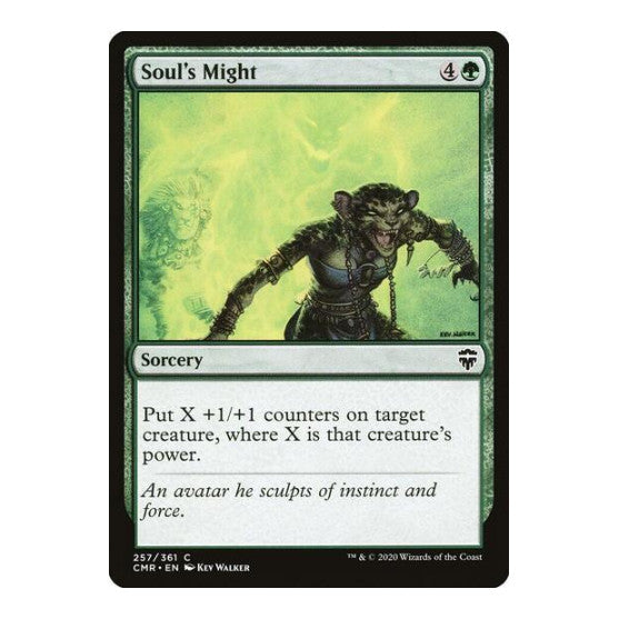 Soul's Might (CMR) #257 Common (Lightly Played) Commander Legends Magic: The Gathering: 2020